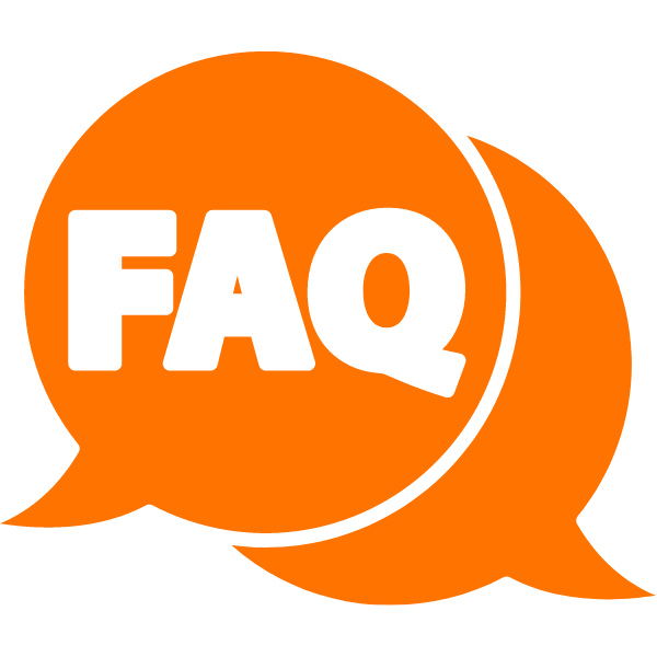 FAQ in two text bubbles