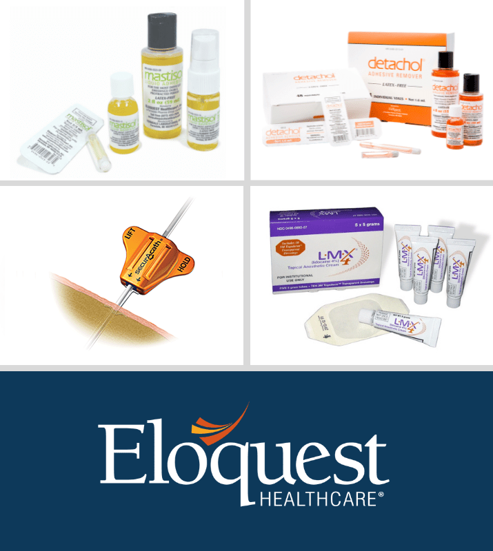 Eloquest Healthcare family of products; Mastisol, Detachol, SecurAcath and LMX4.